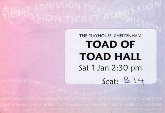 TOAD OF TOAD HALL Ticket